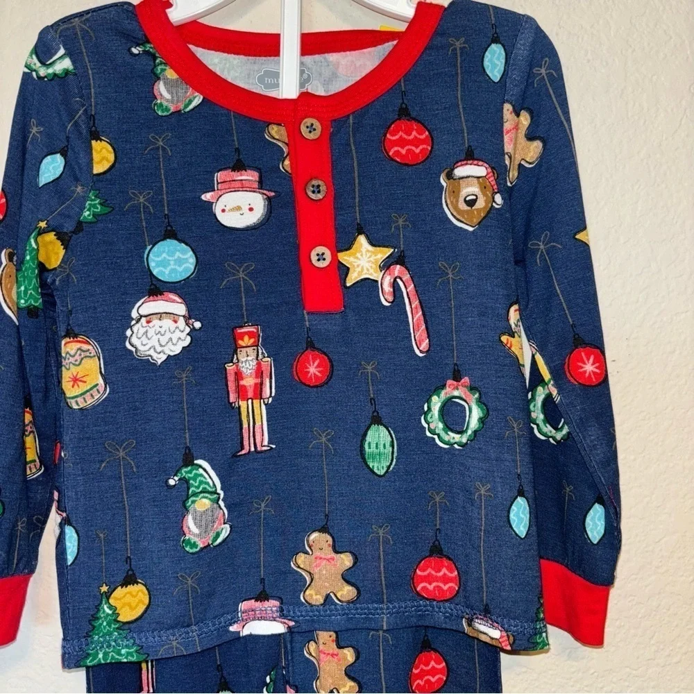 Mud Pie bamboo Christmas Holiday pajamas, 12-18 months